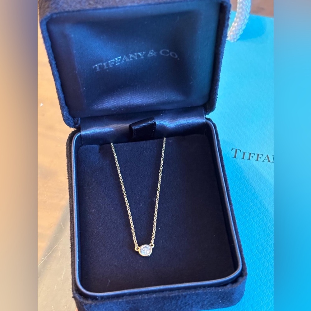 Tiffany & Co. 
Elsa Peretti®
Diamonds by the Yard® Single Diamond Pendant